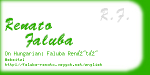 renato faluba business card